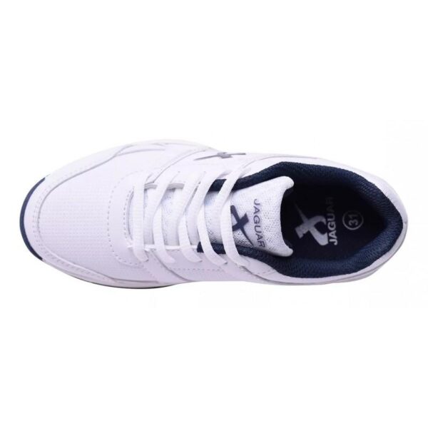 ZAPATILLA JAGUAR COLEGIAL CON CORDON  BLANCO/AZUL