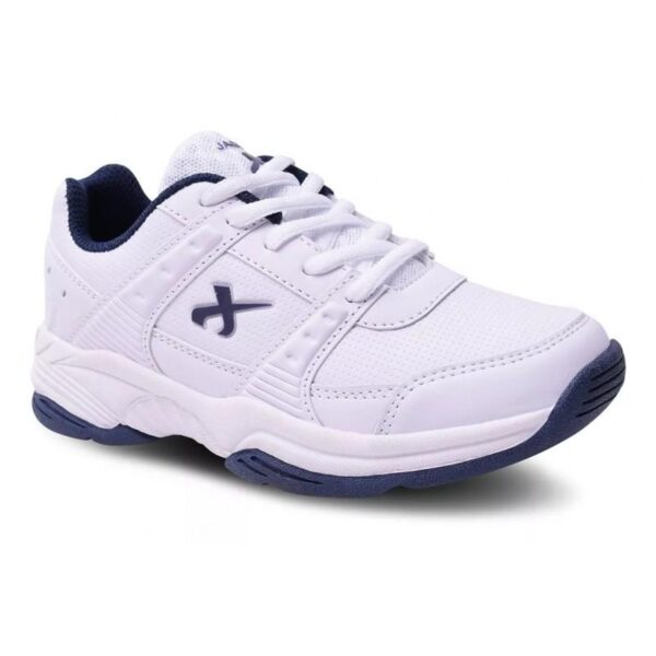 ZAPATILLA JAGUAR COLEGIAL CON CORDON  BLANCO/AZUL